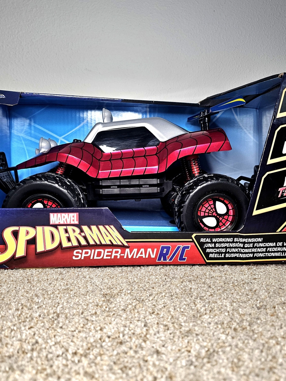 Spiderman Red and Silver R/C Monster Truck